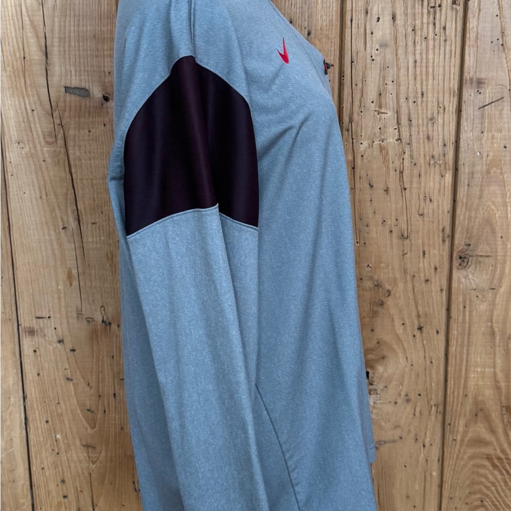 Nike Ohio State Buckeyes Men’s Large Gray Dri-FIT Quarter-Zip Pullover - Picture 7 of 9